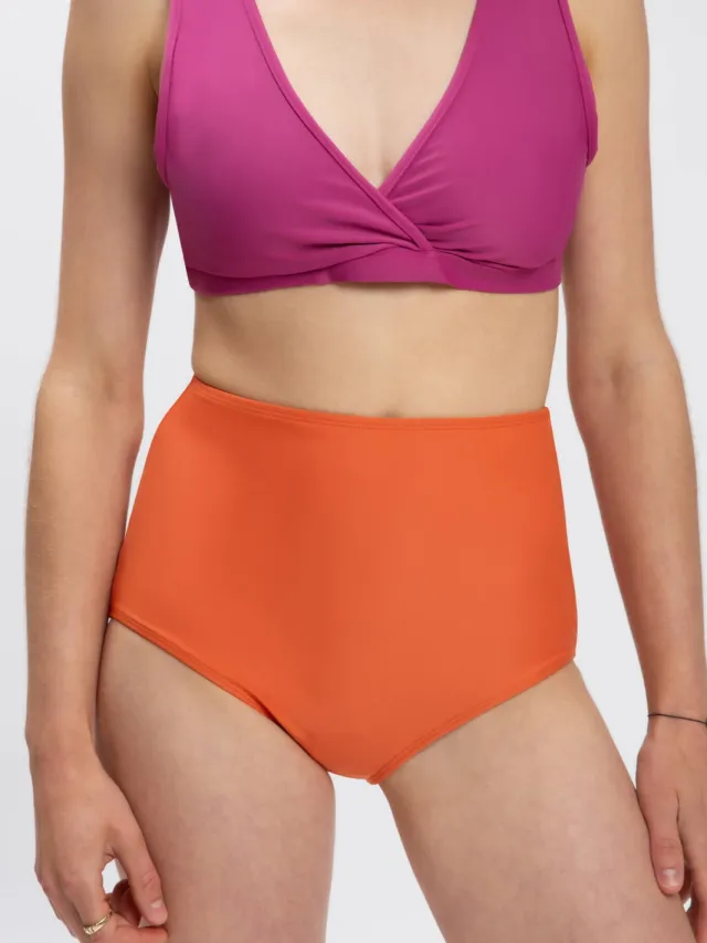 MATONA dames vegan Bikinibroekje Coral Donkeroranje