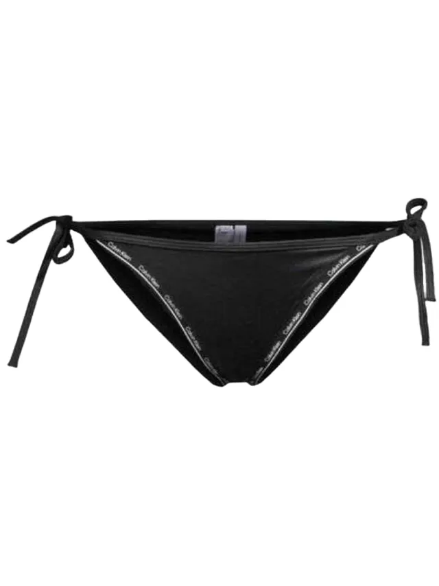 Calvin Klein Dames/Dames Bikinibroekje met Contrast Detail Zijband (Zwart), foto 2