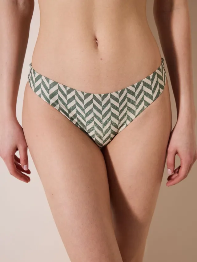 Penti Middenheup Glitter Geometrische Bikini Onderstukken Veelkleurig