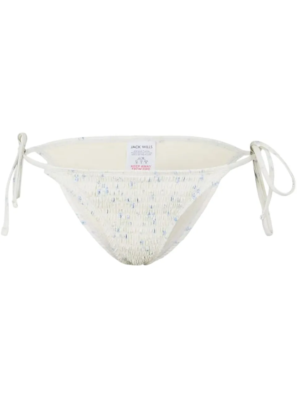 Jack Wills Dames/Dames Ditsy Print Side Tie Bikini Bottoms (Wit), foto 2