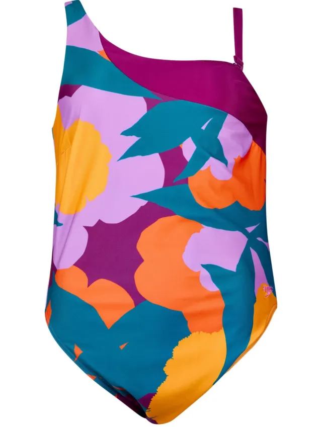 Speedo Eendelig badpak met bloemenpatroon voor dames () Blauw