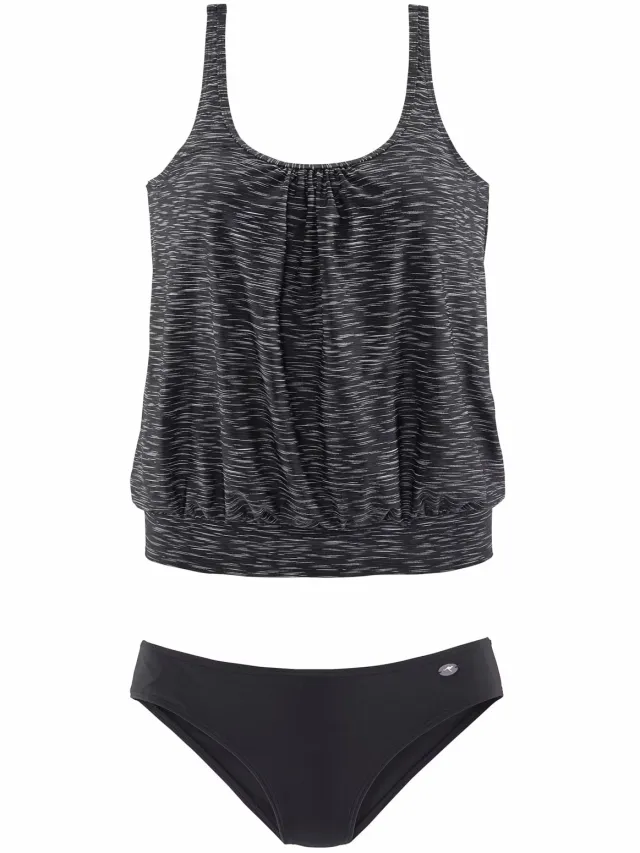 oversized tankinitop zwart geprint, foto 2