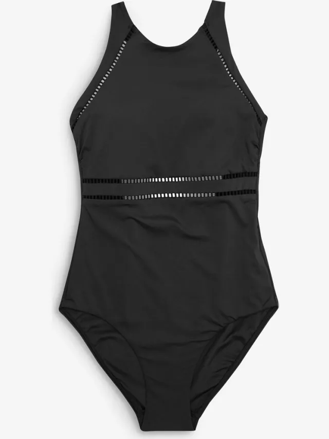 Next Dames - Hoogsluitend buikcorrigerend badpak - Zwart Black