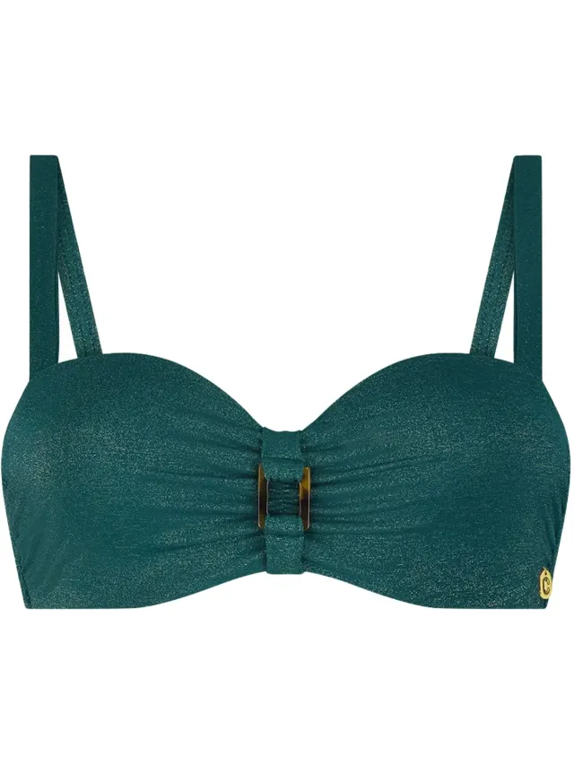 Ten Cate bikini top twisted buckle bottle green voor Dames | Maat 44D (90D)