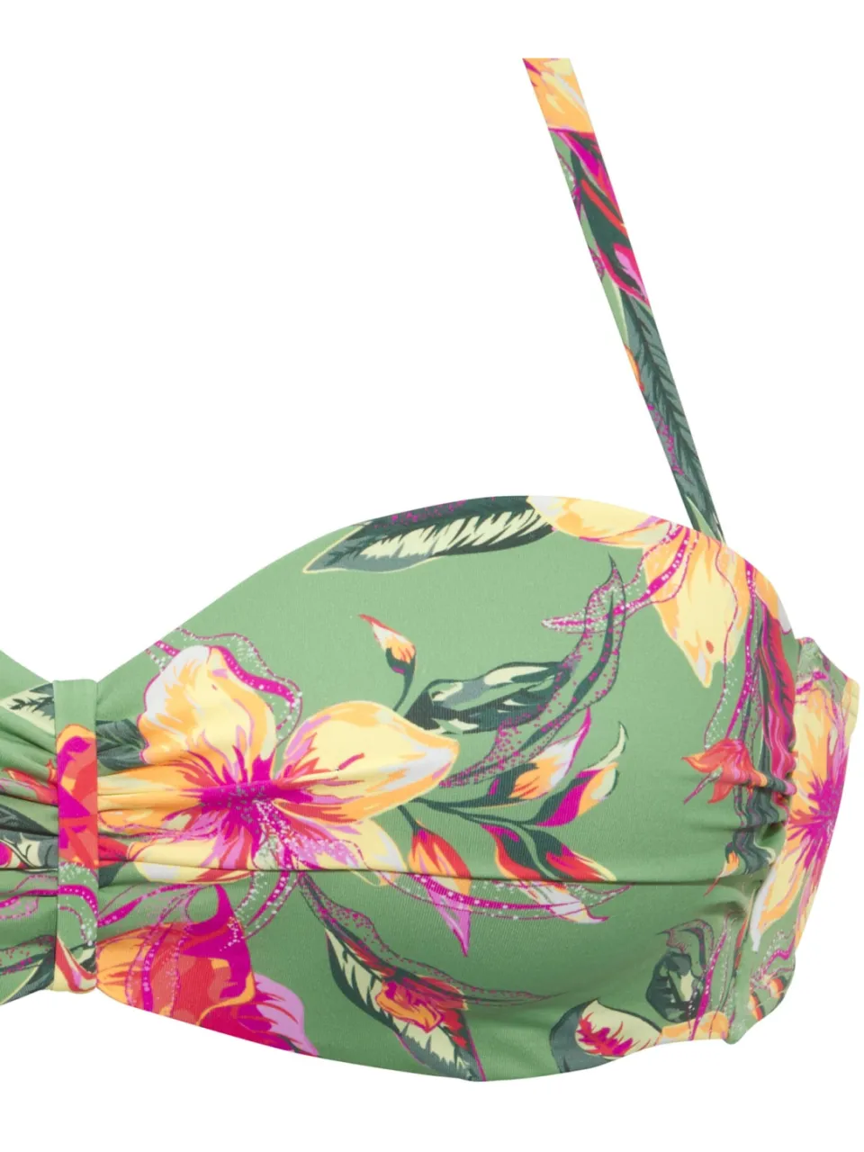 bandeaubikinitop met beugel groen bloemenprint, foto 2