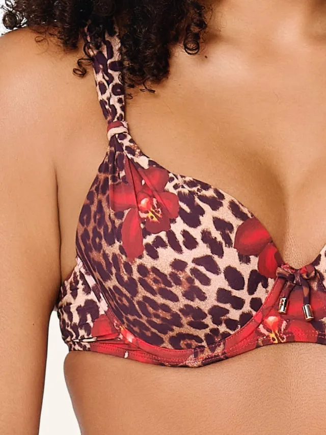 LingaDore Voorgevormde Bikini top Leopard flower