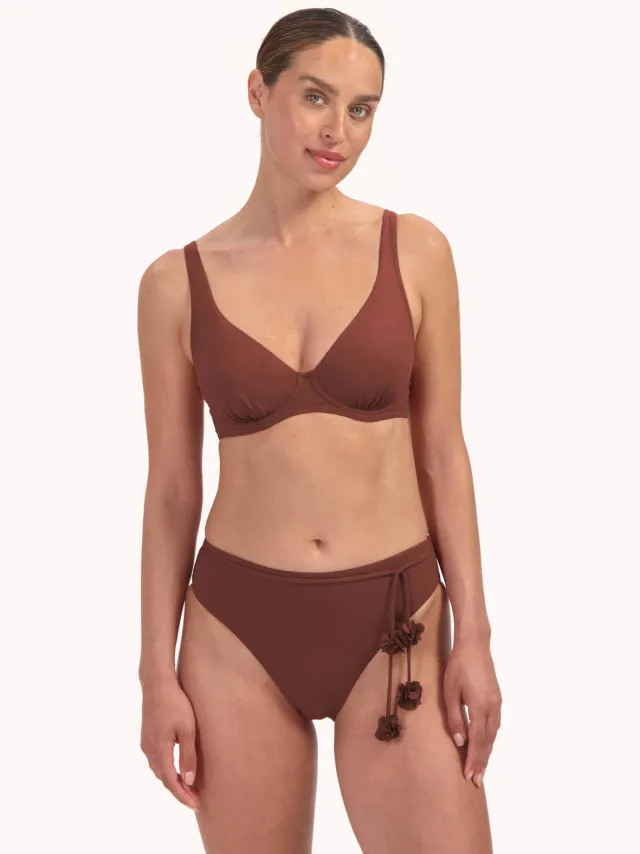 Cyell high waist bikinibroekje bruin