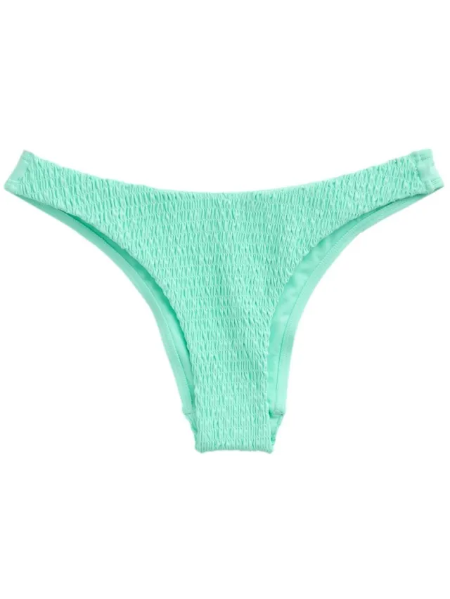 Next Dames - Gerimpelde bikinislip met hoge taille - Groen Mint Green