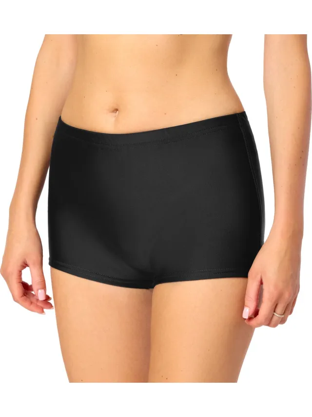 Bellivalini BLV-Leila Dames Zwembroek - Zwemshorts - Bikinibroekje - Elastische tailleband - Polyamide & Elastaan - Zwart