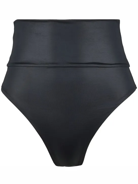 Seafolly Women's Soleil Roll Top High Rise Pant - Bikinibroekje, zwart