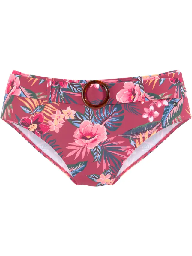 Highwaist bikinibroekje roestrood bedrukt, foto 2