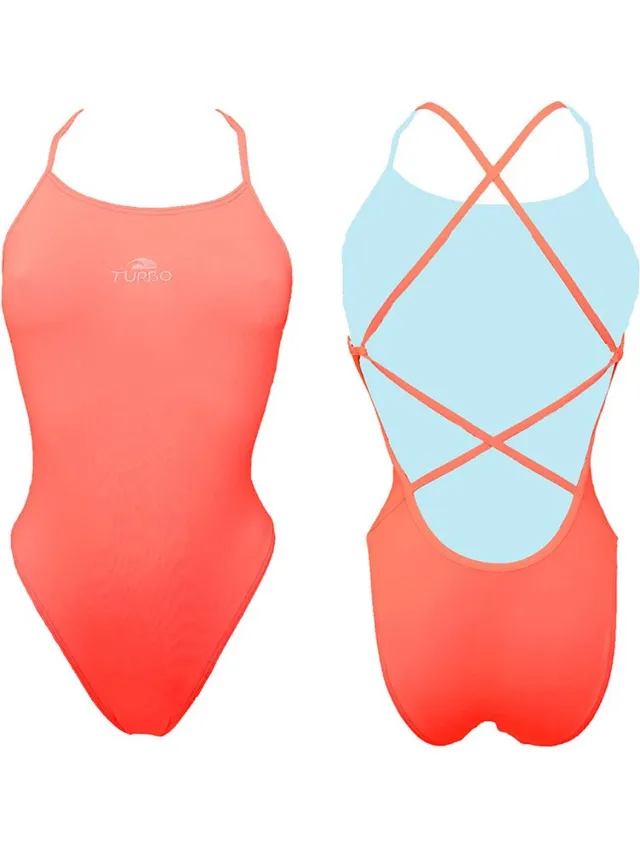 Turbo Patron Sirene Zwemkleding Oranje 10 Years Meisje Coral