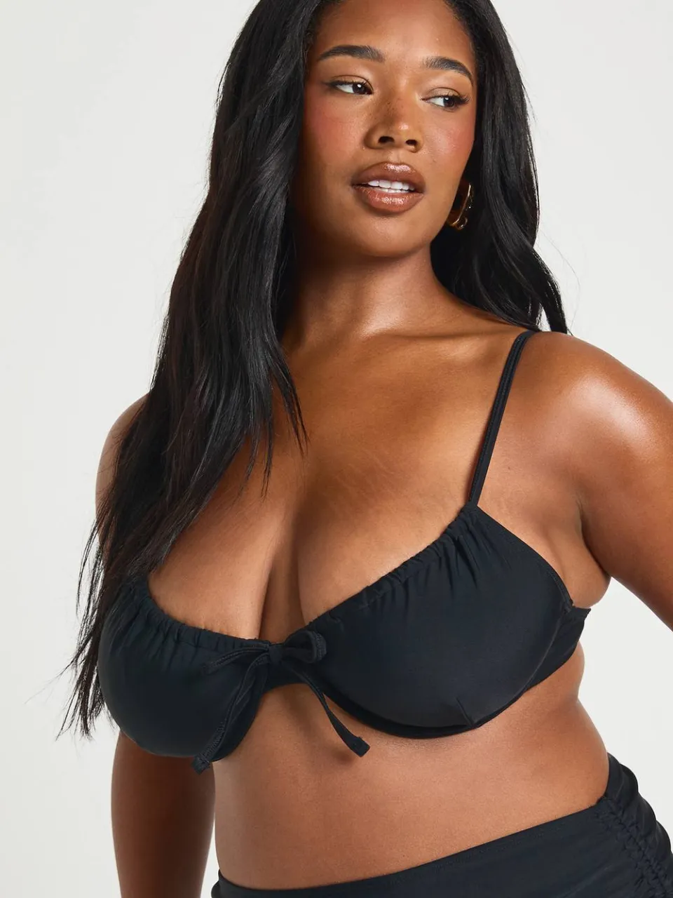 boohoo Dames Plus Zwemkleding Essentials Beugel Bikinitop zwart, foto 3