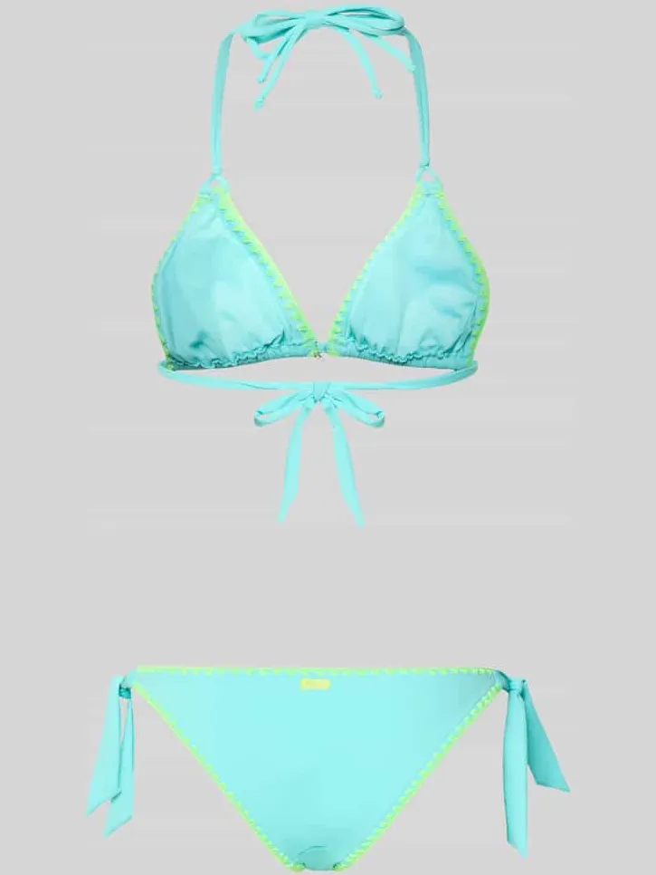 banana moon Bikini-set met stitchings en vetersluiting aquablauw, foto 2