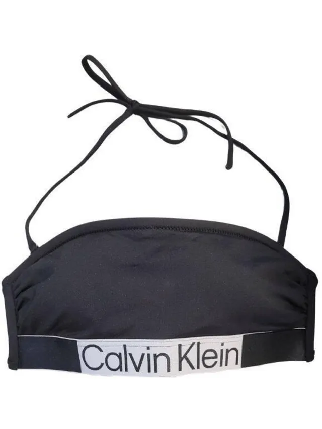 Calvin Klein Dames/Dames Logo Bikinitop (Zwart)
