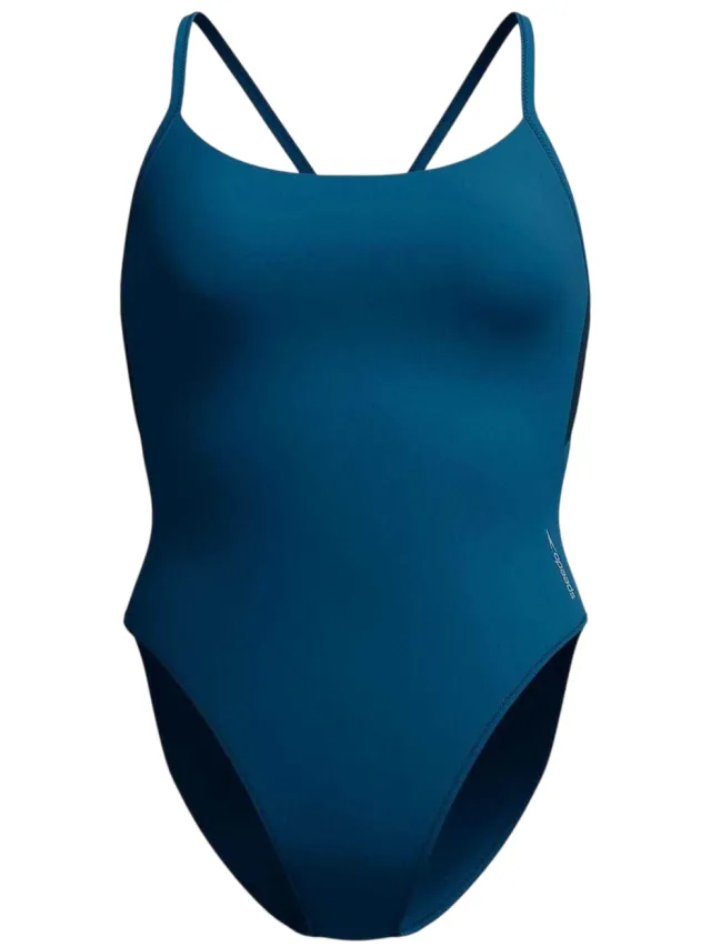 Speedo Dames Effen Racer Badpak (Groen)