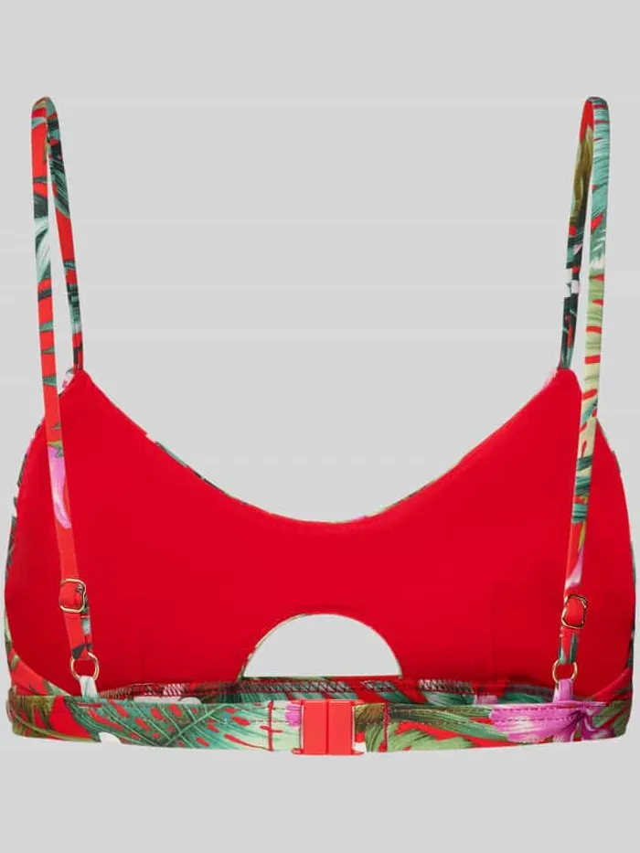 banana moon Bikinitop in bustiermodel met cut-out, model 'MAHALO MELIO' rood, foto 2