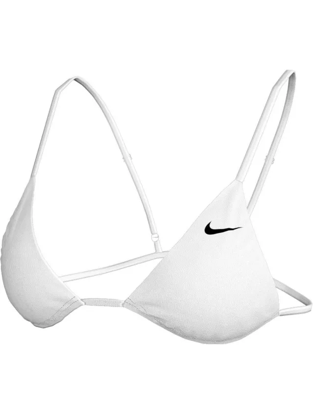 Nike Dames/Dames Logo Bikinitop (Wit)