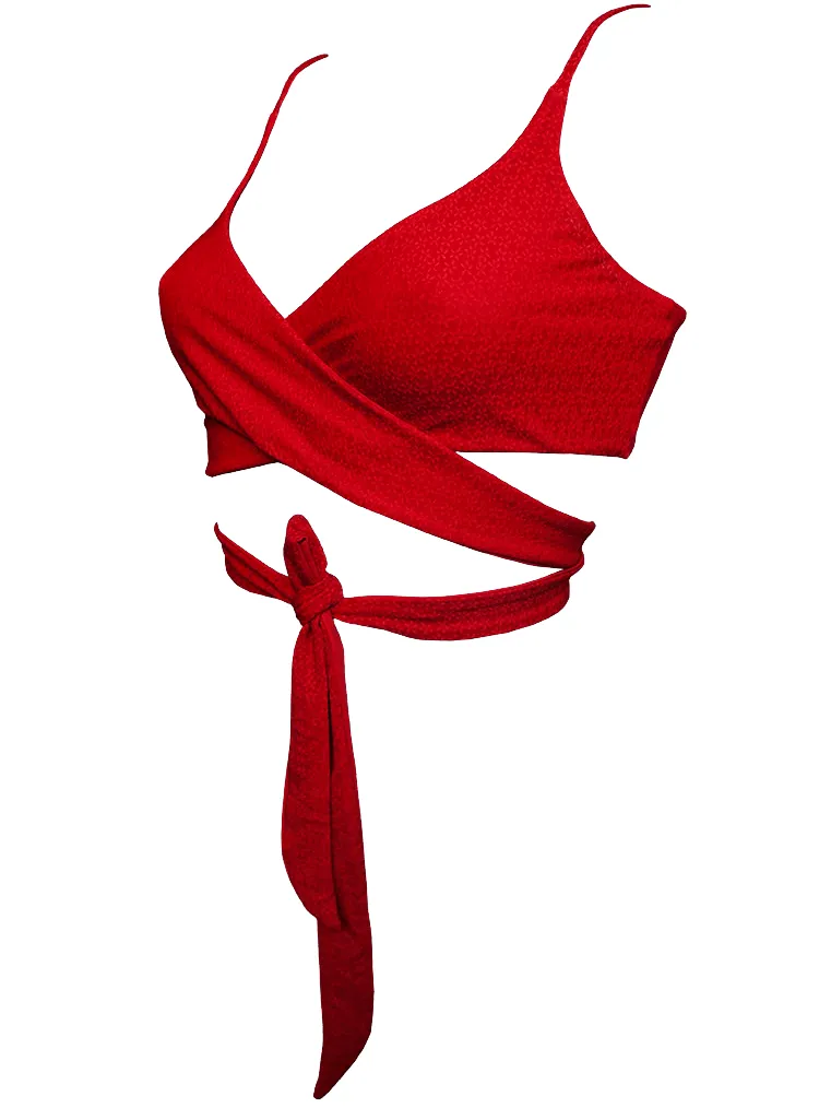 Anekdot dames vegan Bikinitop Lin Geranium rood, foto 2