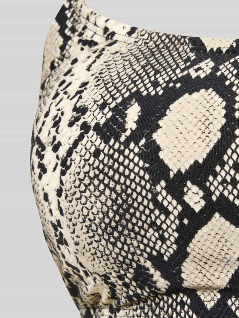 Michael Kors Bikinitop met logo chain strap model 'BOHO PYTHON' zwart, foto 3