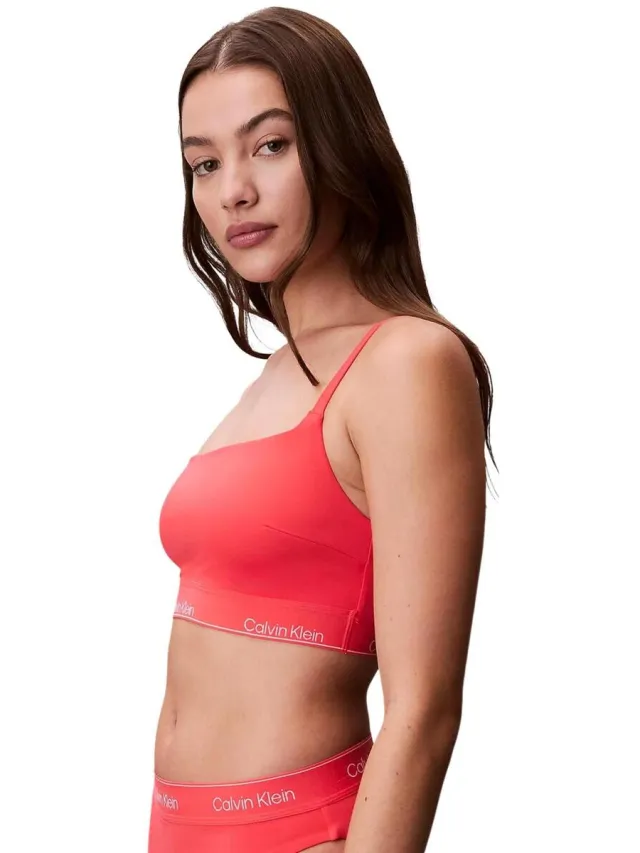 Calvin Klein SQUARE NECK BRALETTE LV00Q61130 bikinitop lichtblauw Oranje