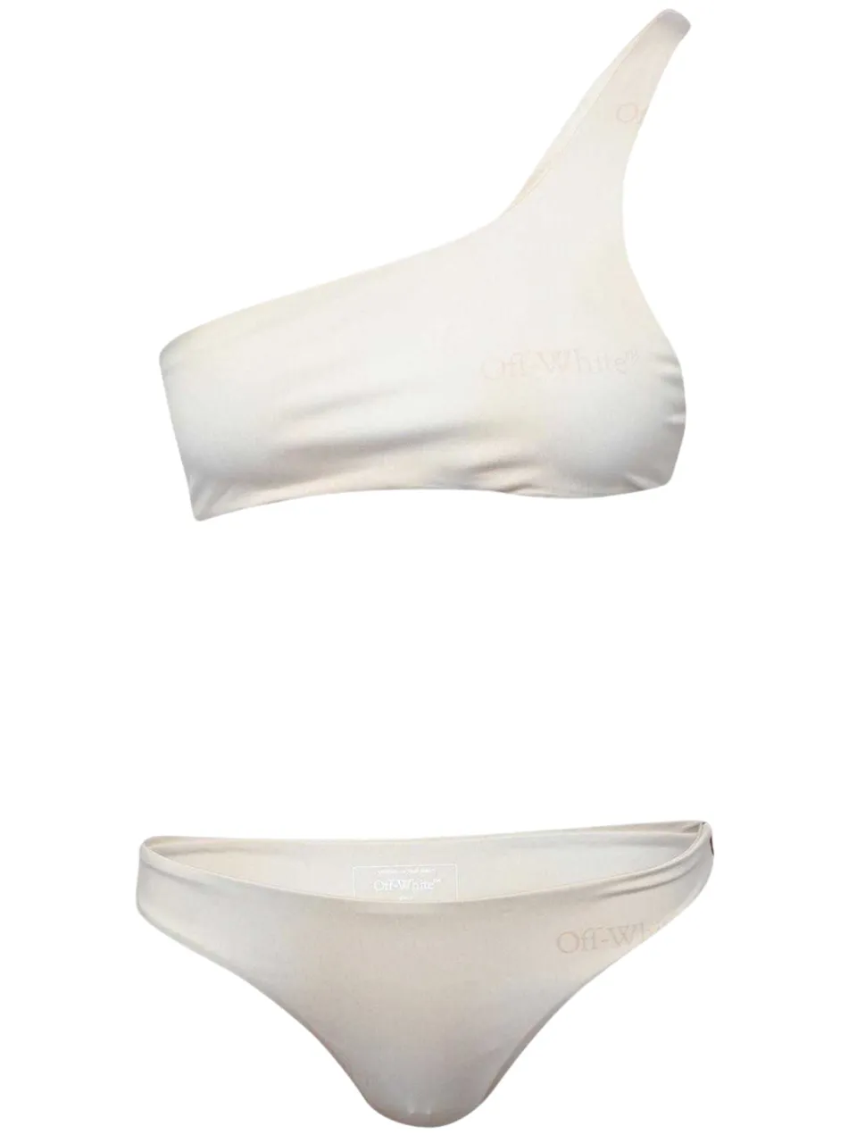 Off White Dames/Dames Tweedelig Badpak (Beige/Wit), foto 2