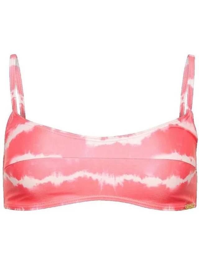 Superdry Code bikinitop roze tie-dye