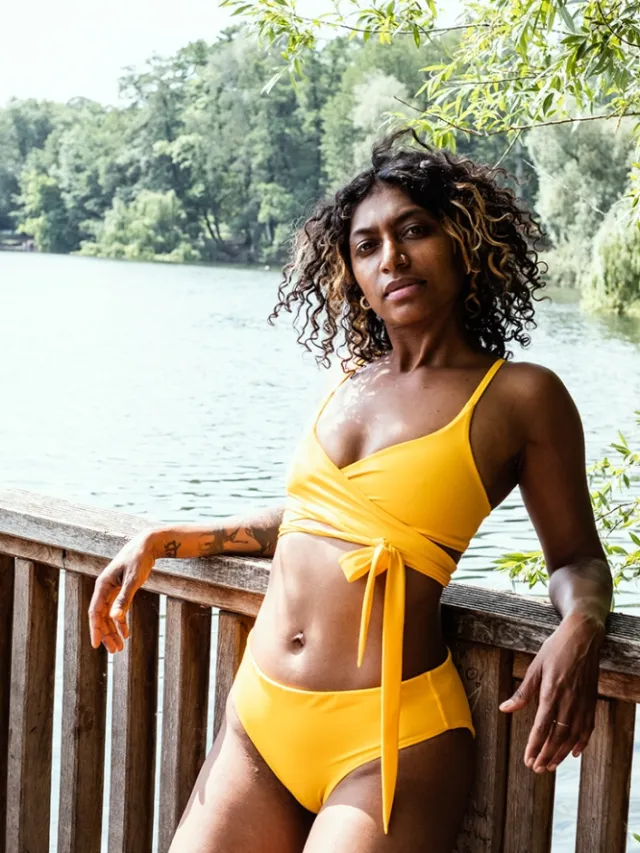 Anekdot dames vegan Bikiniset Lin Core Geel