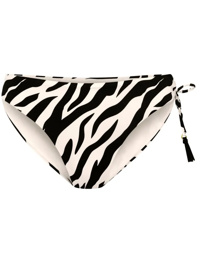 ESOTIQ Zibraz - Bikinibroekje - Crèmekleurig - Zebraprint - Striksluiting