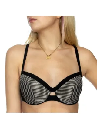 Chantelle Vibrant Covering Underwire Bikini Bra * Actie * Blauw,Zwart