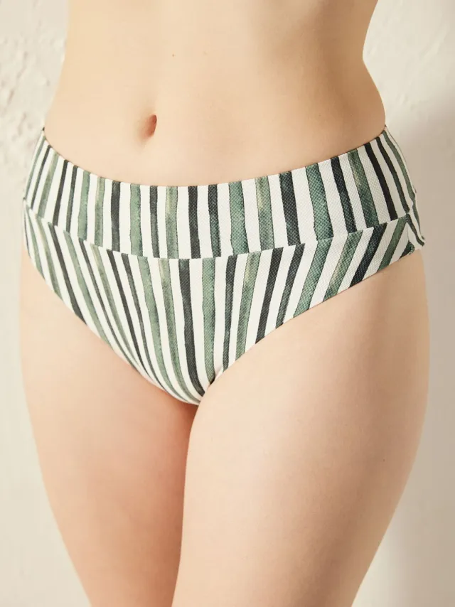 Penti Hooggewaisted Gestreepte Hipster Bikini Onderstukken veelkleurig, foto 2