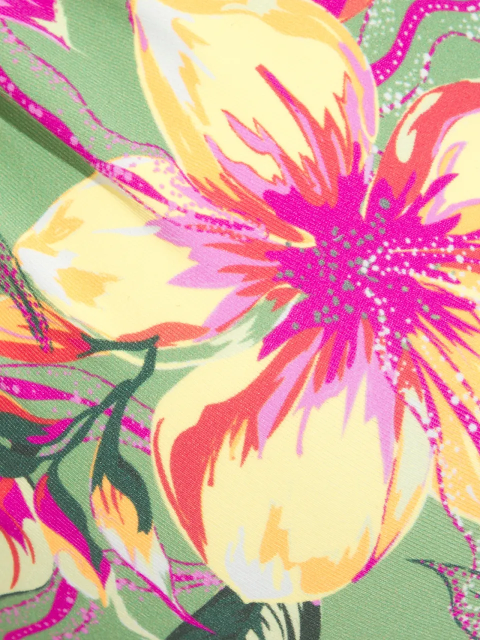 beugelbikinitop groen bloemenprint, foto 2