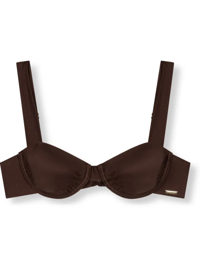 Refined Department niet-voorgevormde beugel bikinitop bruin, foto 2
