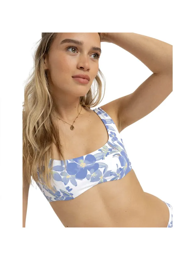 Roxy Pt Beach Classics Uw Bikinitop Blauw S Vrouw Egret Artsy Floral