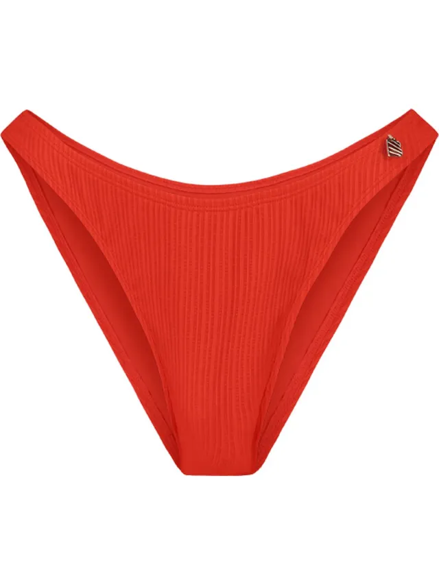 Beachlife Fiery Red high leg bikinibroekje Rood