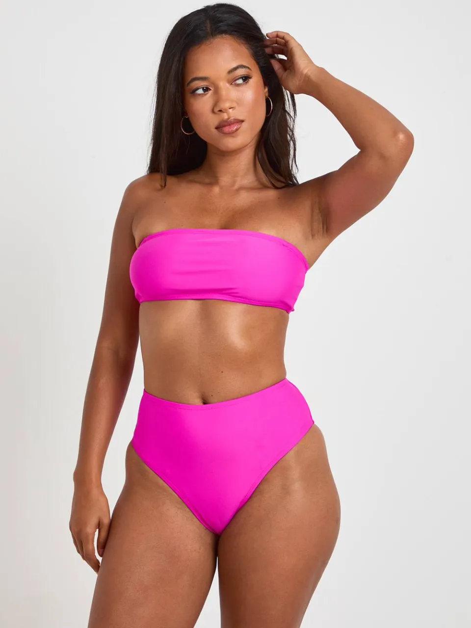 boohoo Dames Essentials Hoge Taille Bikinibroekje fuchsia, foto 3