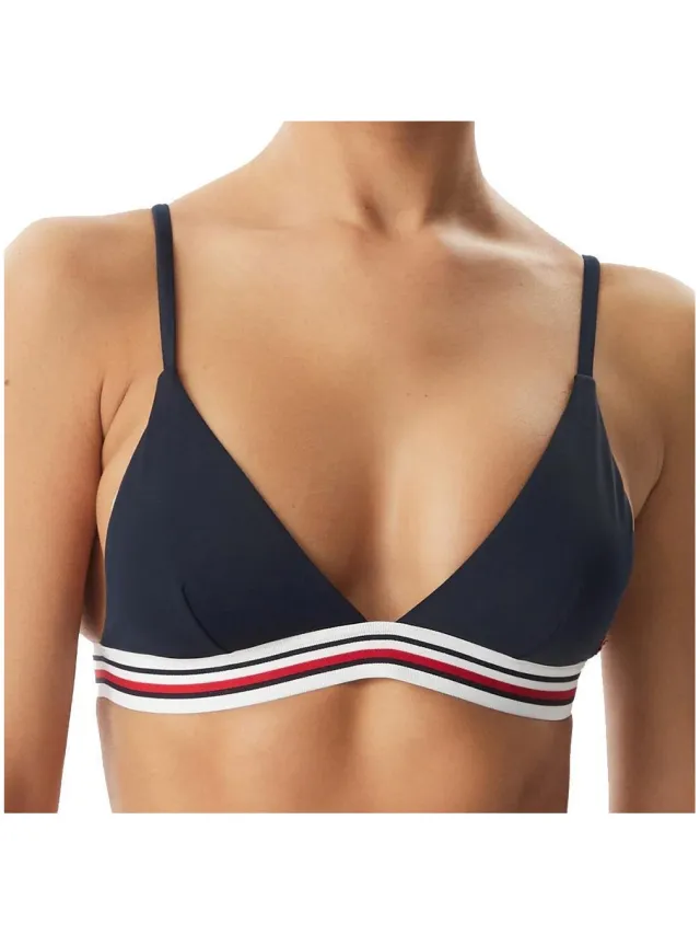 Tommy Hilfiger Triangle bikinitop marineblauw