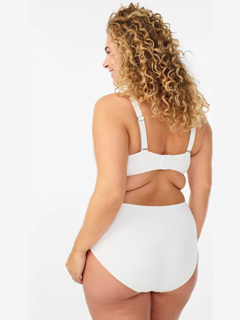 Zizzi high waist bikinibroekje Salina wit, foto 4