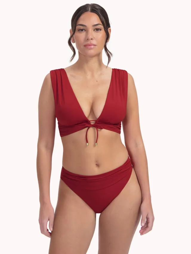 Cyell Design bikinibroekje Femme Rouge donkerroze Rood