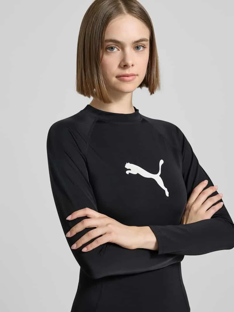 Puma Zwemshirt in design met lange mouwen, model 'RASH GUARD' zwart, foto 4