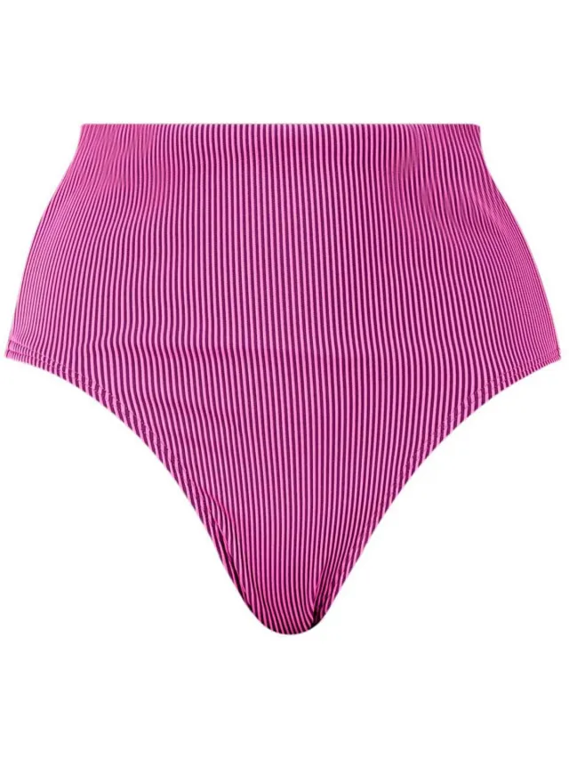 Puma Swim Ribbed High Waist Bikinibroekje Roze XL Vrouw Pink / Black
