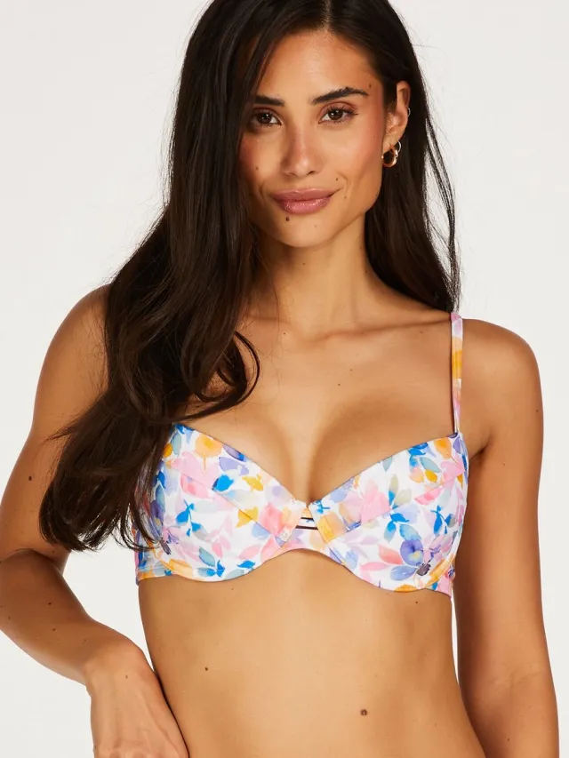 Hunkemöller Dames Badmode Voorgevormde beugel bikinitop Palma - Wit