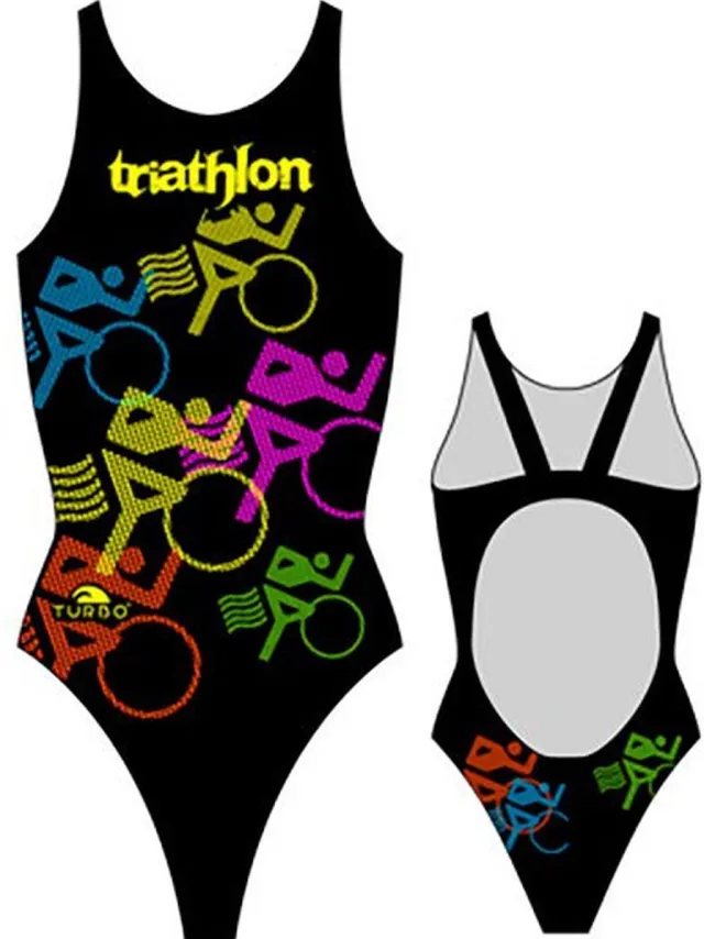Turbo Bikes Triathlon Zwemkleding Zwart S Vrouw Black