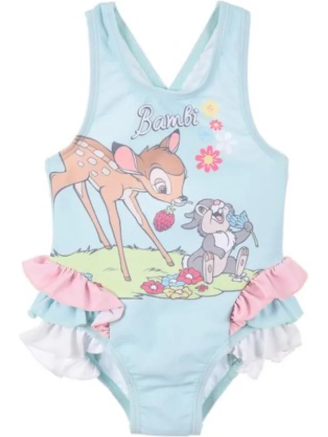 Disney Badpak / Zwempak - Bambi en Stampertje - Lichtblauw - Maat 86 (tot 24 maanden)