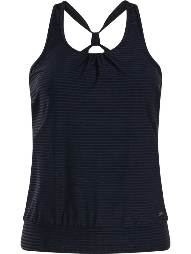 Protest MIXBest - Tankini top Dames - Uitneembare vulling - Gekruiste bandjes True Black