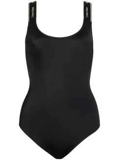Calvin Klein Pure Swim One Piece badpak Rood,Zwart