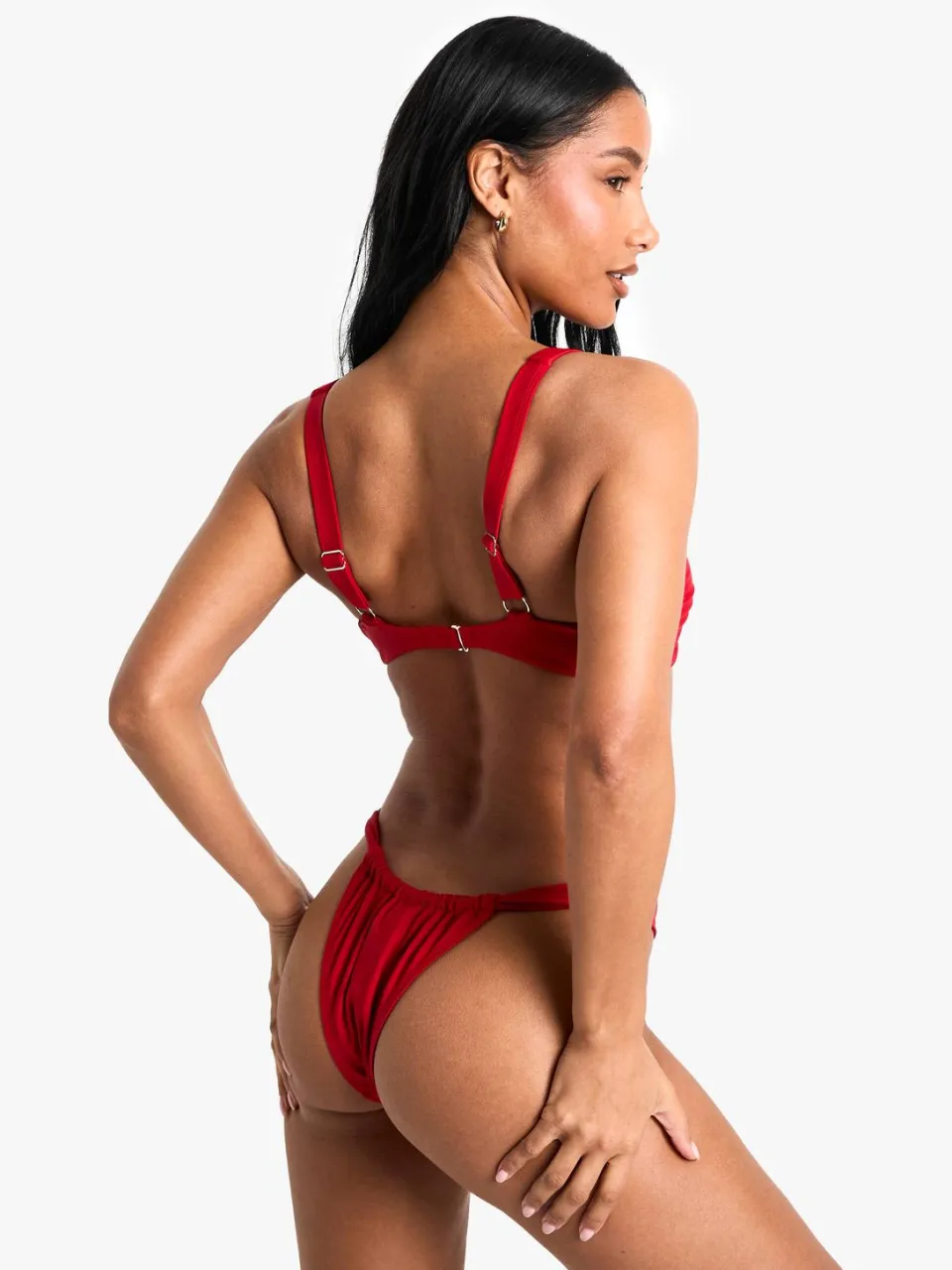 boohoo Dames Swimwear Essentials Scoop Bikini Top rood, foto 2