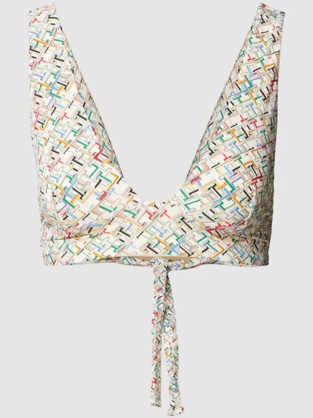 Tommy Hilfiger Bikinibovenstukje met all-over motief Offwhite