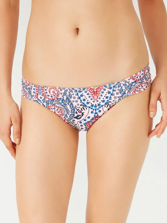 Penti Paisley Lage Taille Hipster Bikini Onderkant Veelkleurig