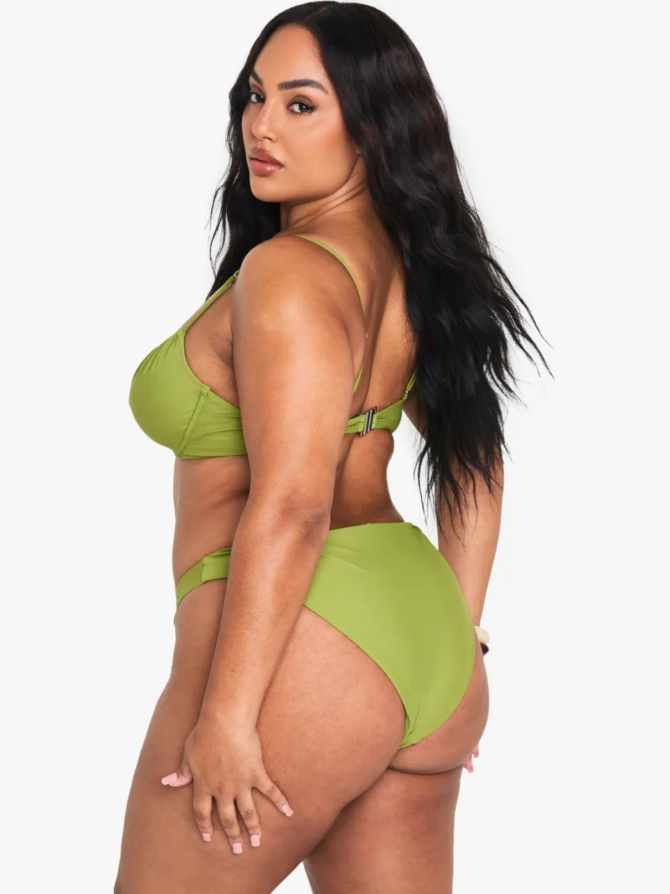 boohoo Dames Plus Bikini Bottoms olijf, foto 2